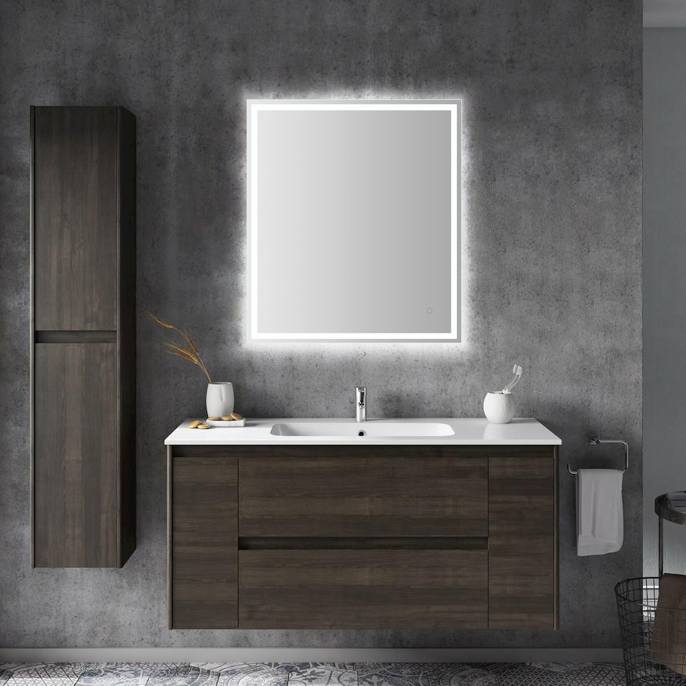 Antifog Front/Back-Lit Wall Bathroom Vanity Mirror. Picture 1
