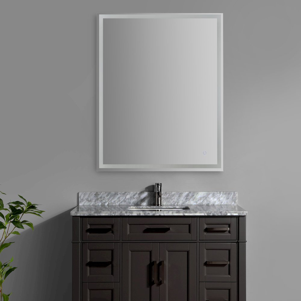 Anti-Fog Aluminum Frontback Lit Tri Color Led Bathroom Vanity Mirror. Picture 6