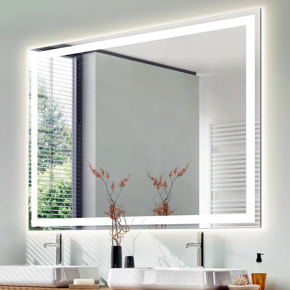 Anti-Fog Aluminum Frontback Lit Tri Color Led Bathroom Vanity Mirror. Picture 8