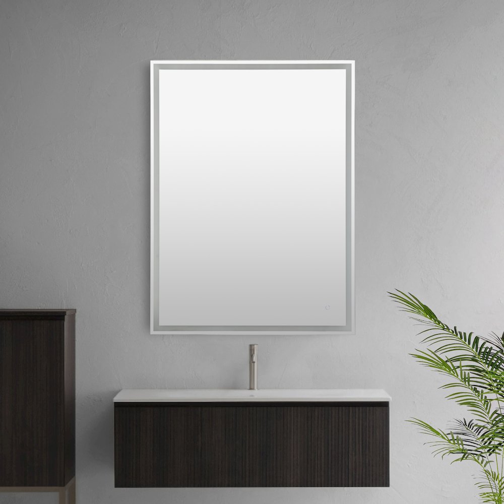 Anti-Fog Aluminum Frontback Lit Tri Color Led Bathroom Vanity Mirror. Picture 6