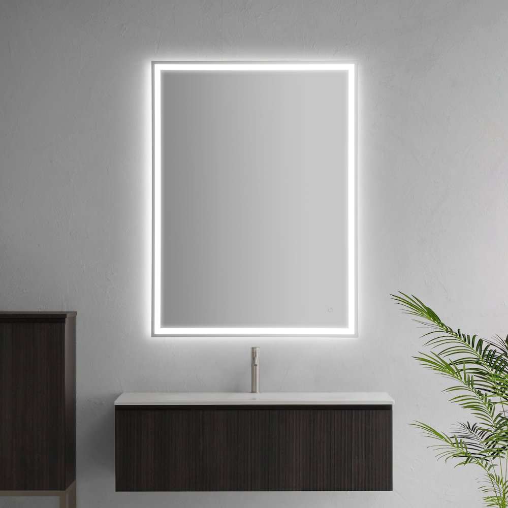 Anti-Fog Aluminum Frontback Lit Tri Color Led Bathroom Vanity Mirror. Picture 5