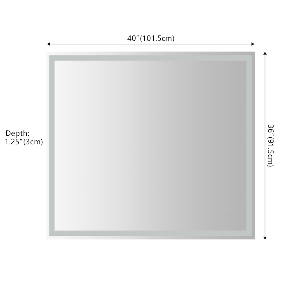 Antifog Front/Back-Lit Wall Bathroom Vanity Mirror. Picture 8