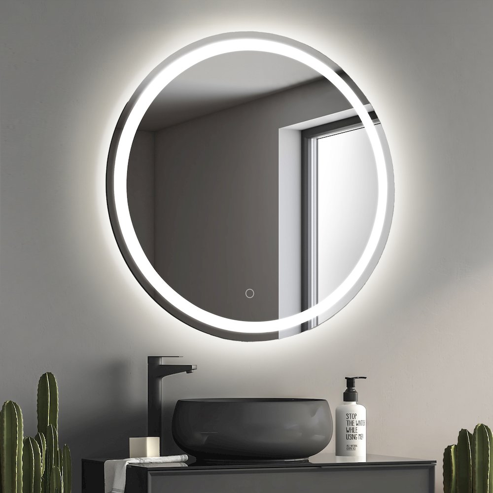 Anti-Fog Aluminum Frontback Lit Tri Color Led Bathroom Vanity Mirror. Picture 9