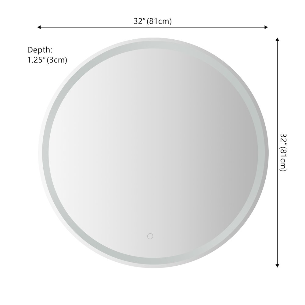 Antifog Front/Back-Lit Tri-Color Wall Bathroom Vanity Mirror. Picture 8