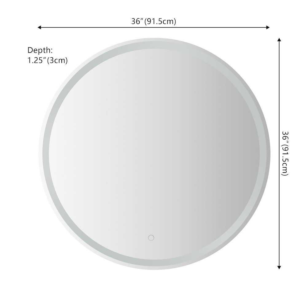 Antifog Front/Back-Lit Tri-Color Wall Bathroom Vanity Mirror. Picture 8