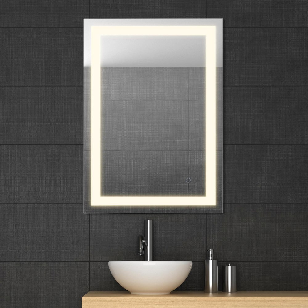 Anti-Fog Aluminum Front Lit Tri Color Led Bathroom Vanity Mirror. Picture 4
