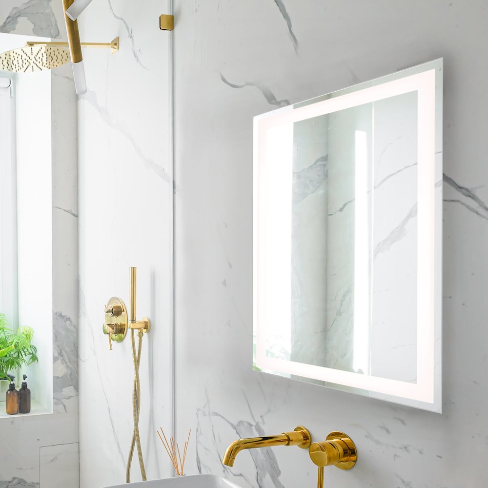 Anti-Fog Aluminum Front Lit Tri Color Led Bathroom Vanity Mirror. Picture 8