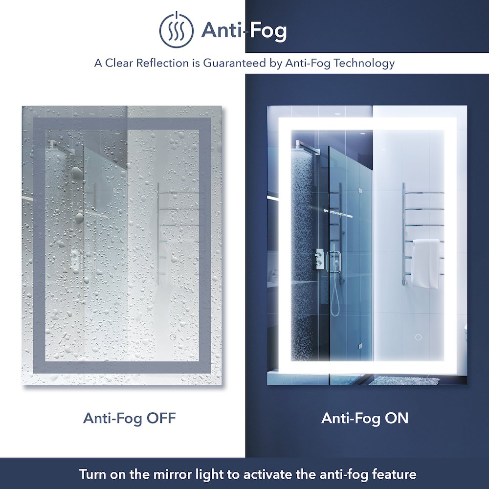 Anti-Fog Aluminum Front Lit Tri Color Led Bathroom Vanity Mirror. Picture 10