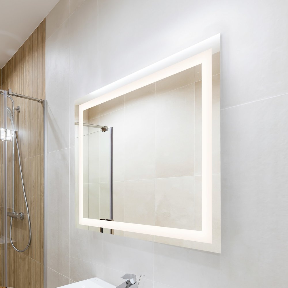 Anti-Fog Aluminum Front Lit Tri Color Led Bathroom Vanity Mirror. Picture 8