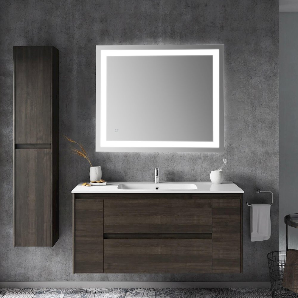 Anti-Fog Aluminum Front Lit Tri Color Led Bathroom Vanity Mirror. Picture 5