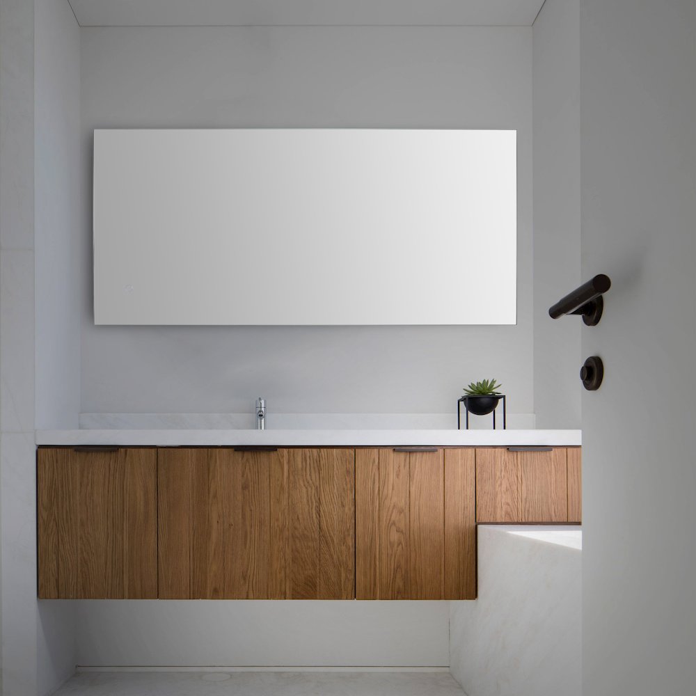 Anti-Fog Aluminum Back Lit Tri Color Led Bathroom Vanity Mirror. Picture 6