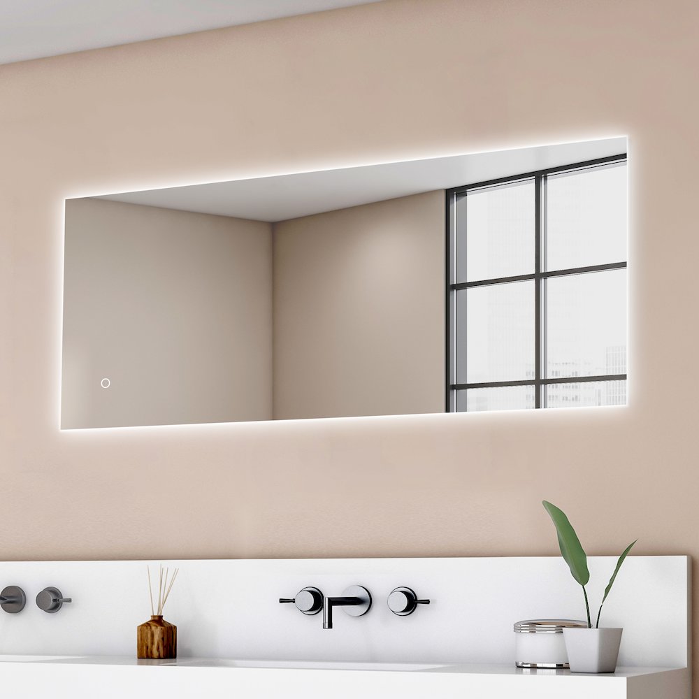 Anti-Fog Aluminum Back Lit Tri Color Led Bathroom Vanity Mirror. Picture 9