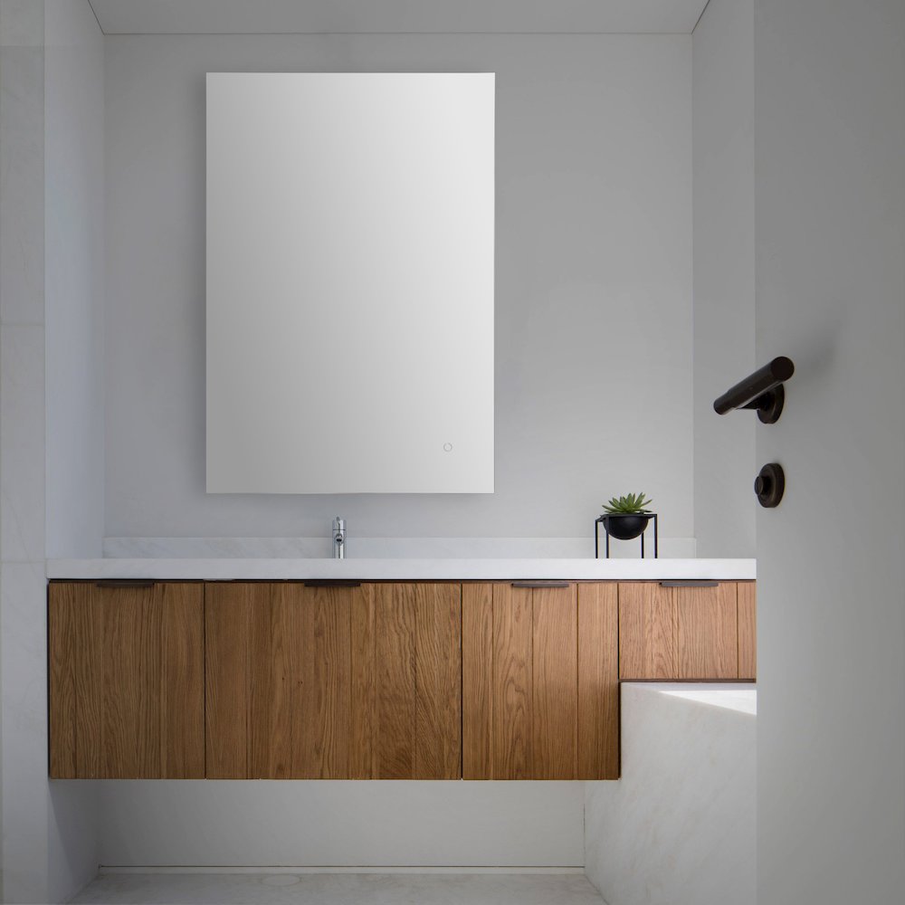 Anti-Fog Aluminum Back Lit Tri Color Led Bathroom Vanity Mirror. Picture 6