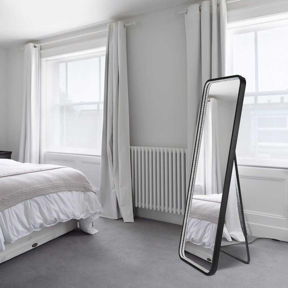 Metal Framed Antifog Front-Lit Tri-Color Wall Or Floor Full-Length Mirror. Picture 4