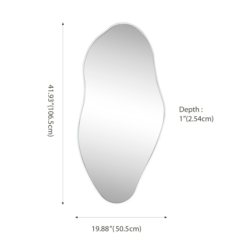 Everly Large Irregular Framed Decorative Wall Mirror. Picture 1