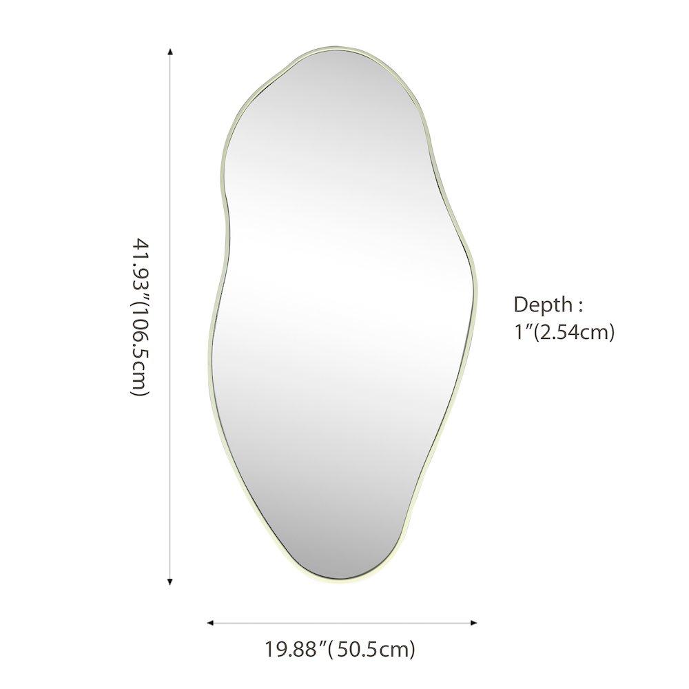 Everly Large Irregular Framed Decorative Wall Mirror. Picture 1
