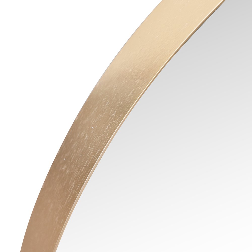 Elodie Medium Arched Metal Framed Wall Mounted Mirror. Picture 3