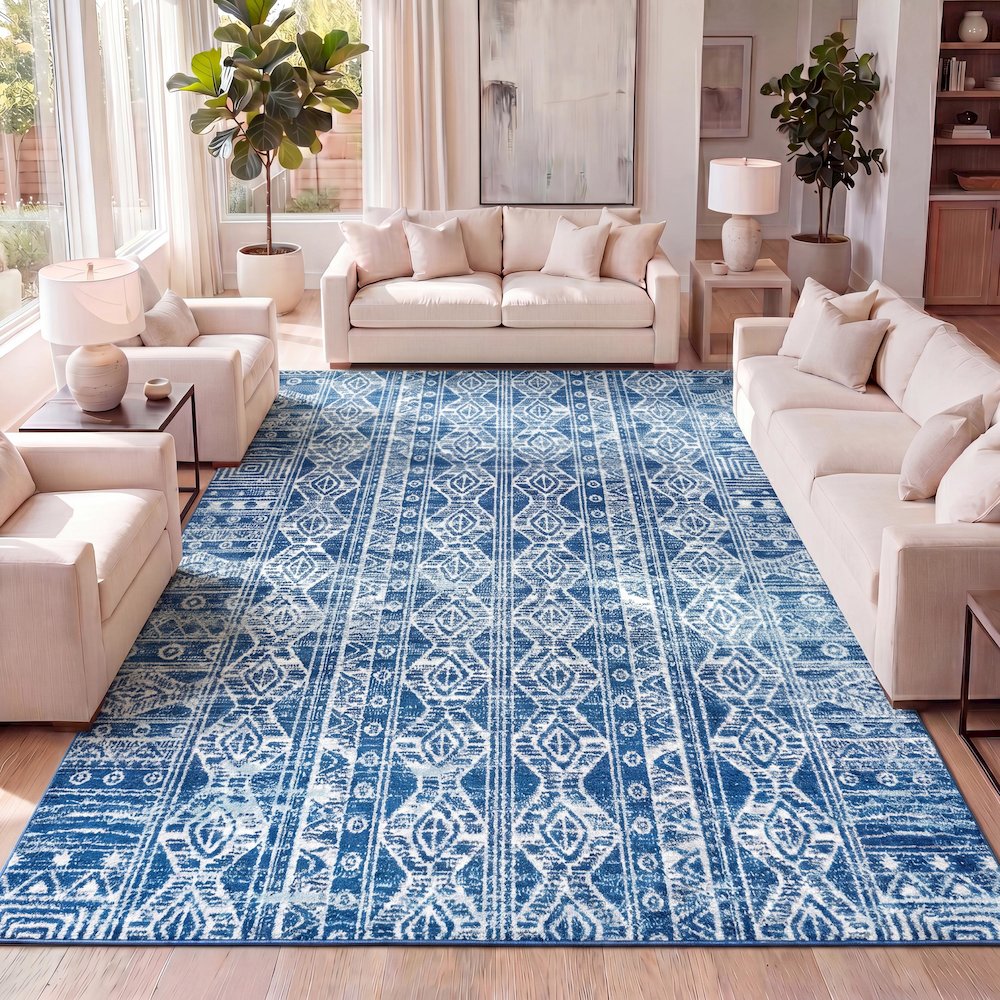 Modern Persian Boho Vintage Tribal Area Rug. Picture 11