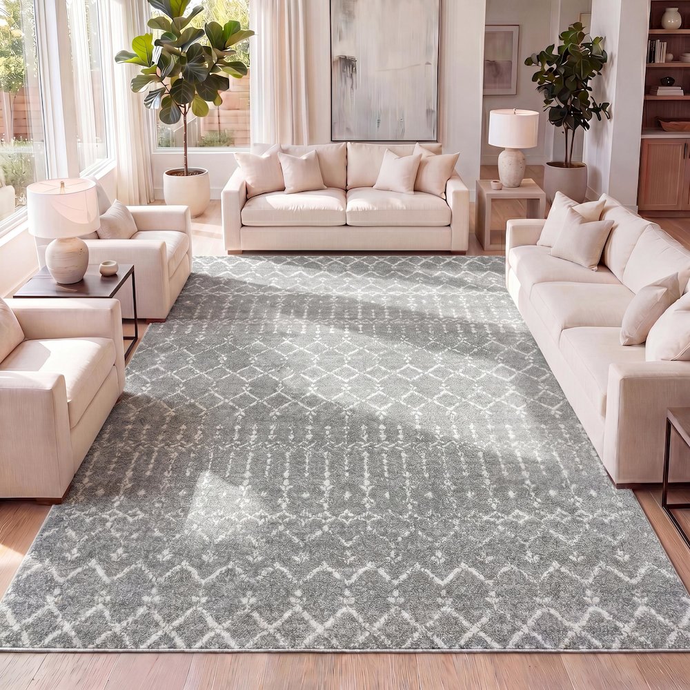Moroccan Hype Boho Vintage Diamond Area Rug. Picture 13