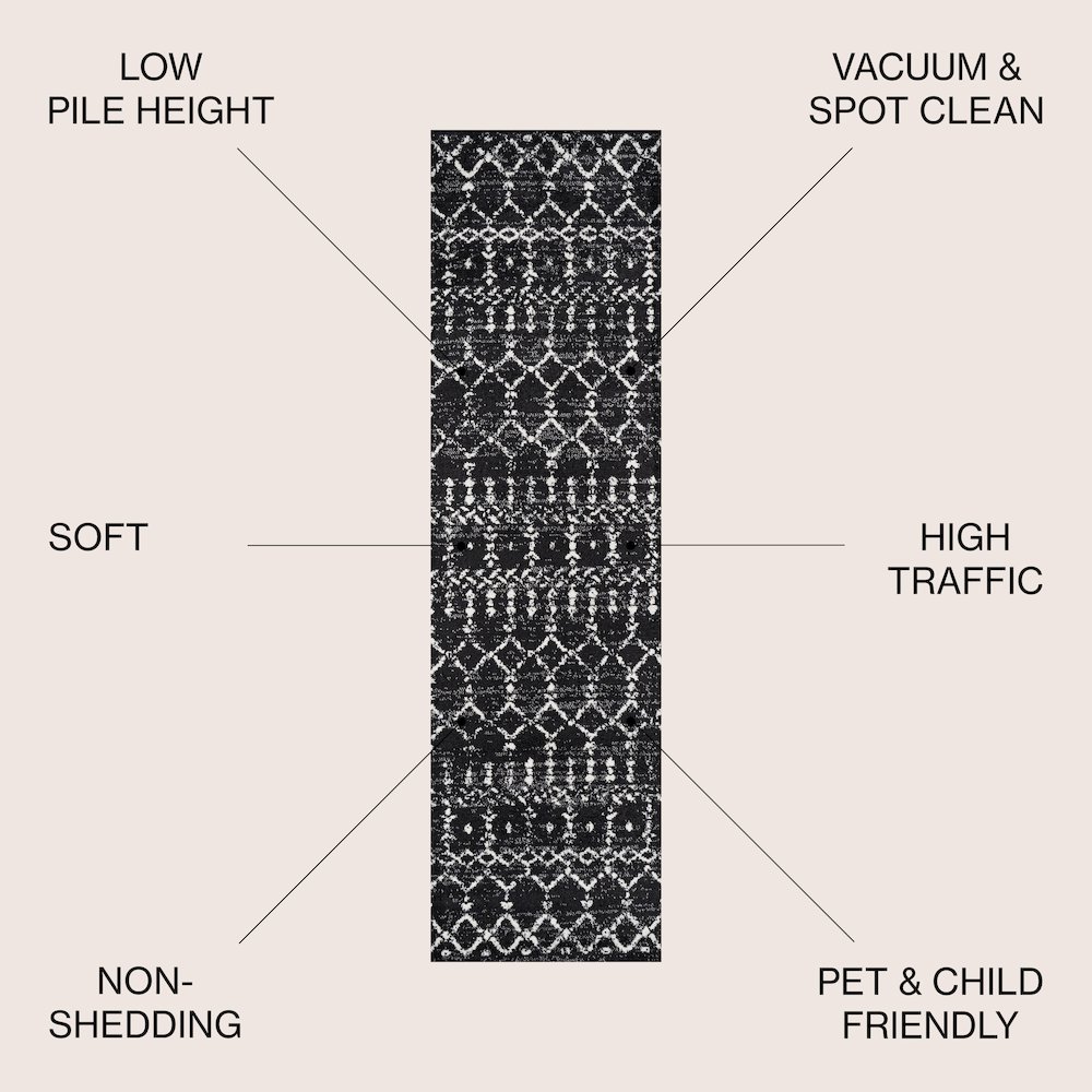 Moroccan HYPE Boho Vintage Diamond Area Rug. Picture 2