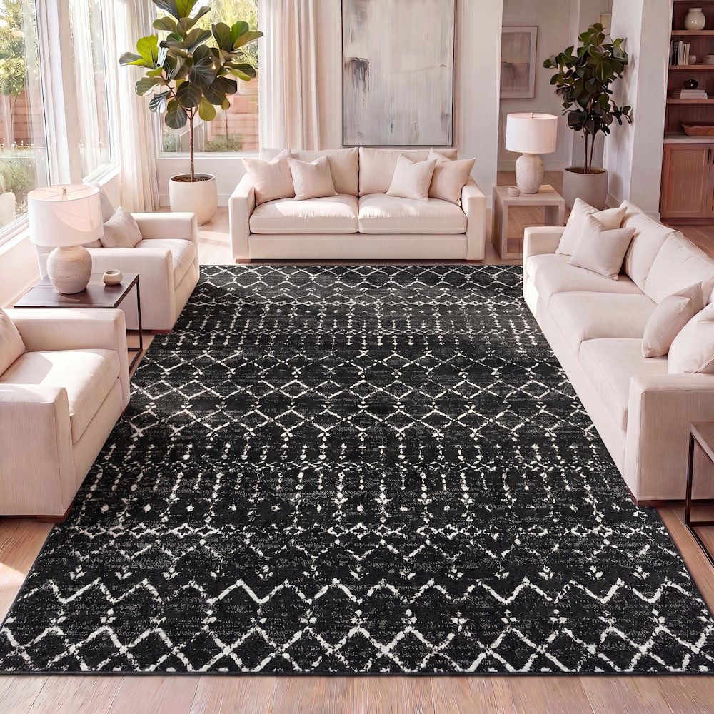 Moroccan Hype Boho Vintage Diamond Area Rug. Picture 13