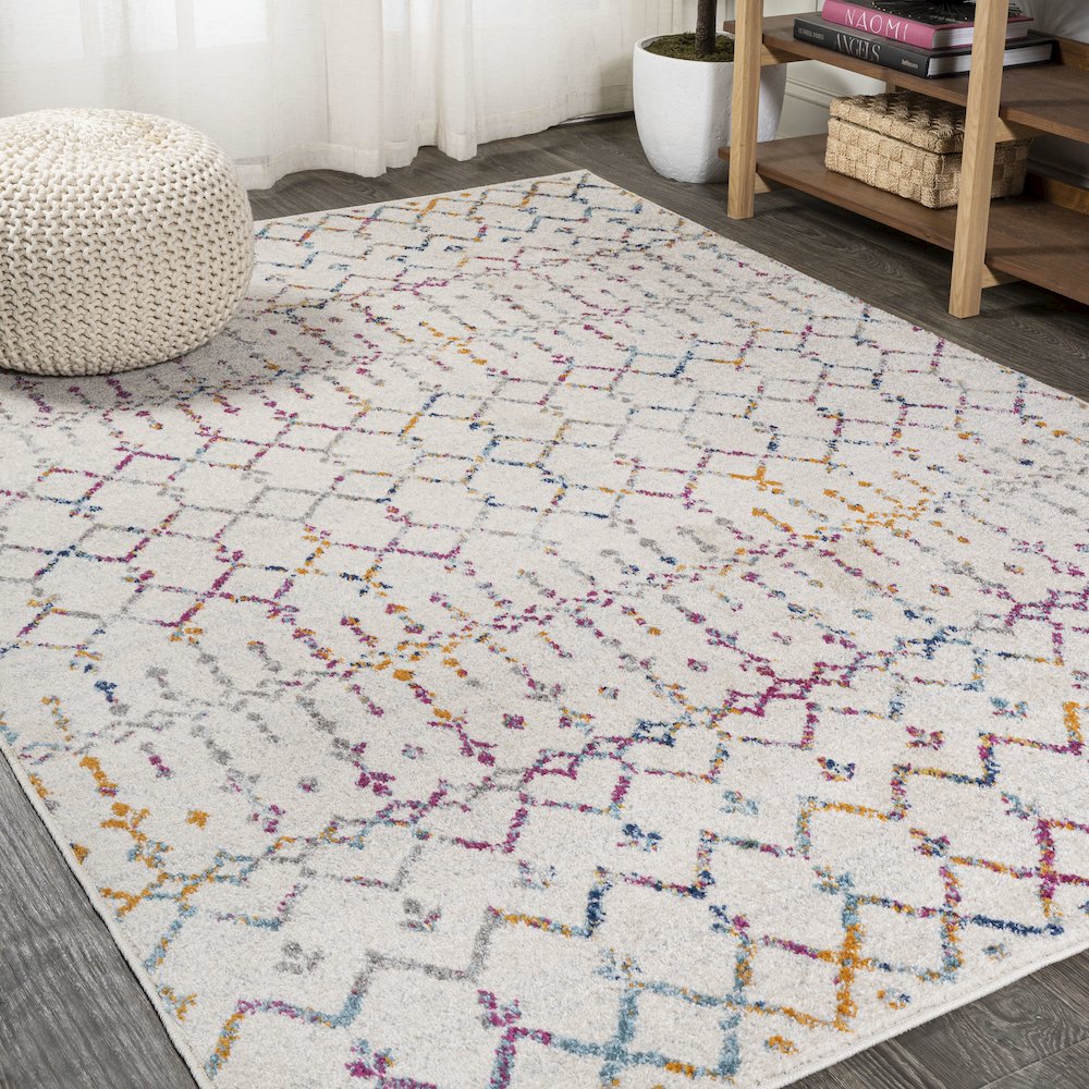 Moroccan Hype Boho Vintage Diamond Area Rug. Picture 2