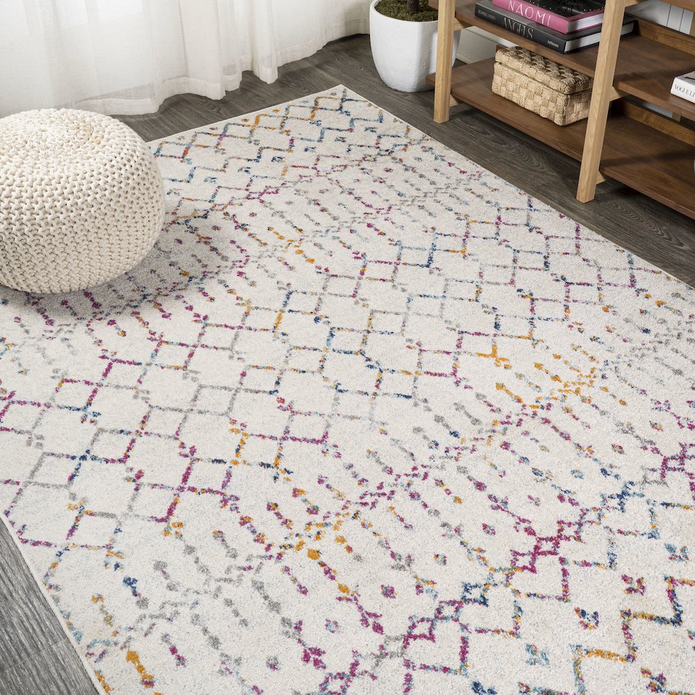 Moroccan Hype Boho Vintage Diamond Area Rug. Picture 4