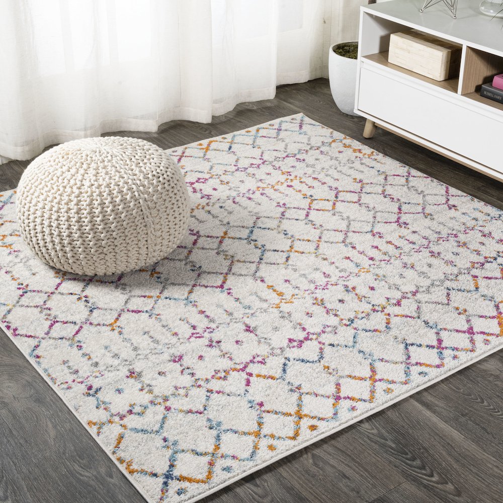 Moroccan Hype Boho Vintage Diamond Area Rug. Picture 2
