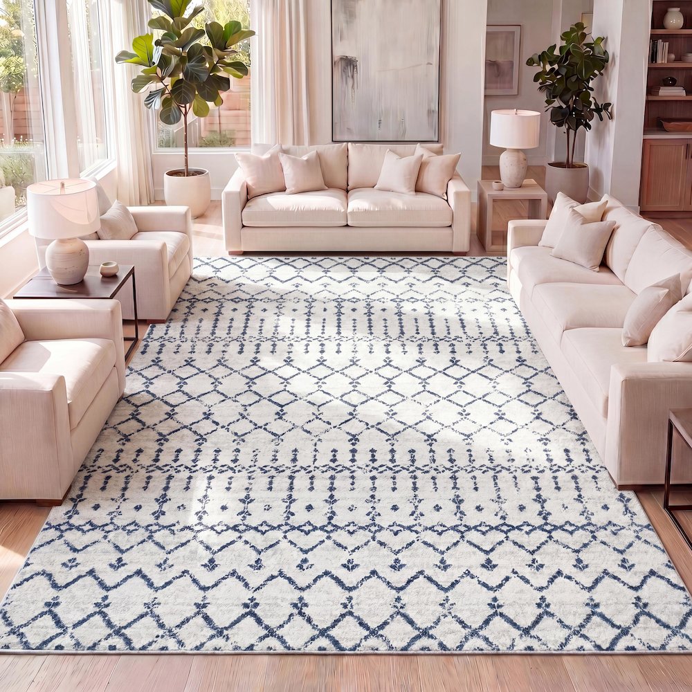 Moroccan Hype Boho Vintage Diamond Area Rug. Picture 14