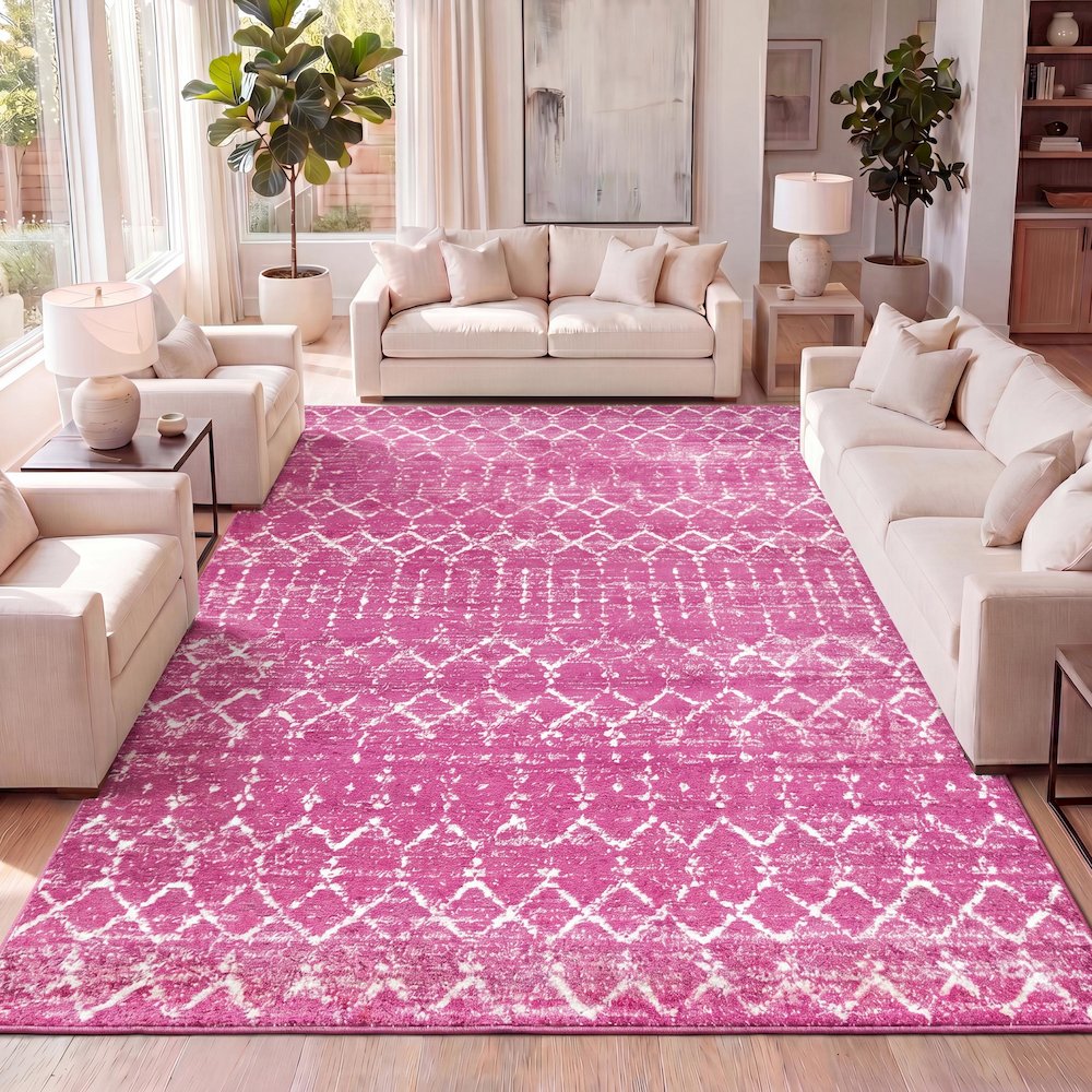 Moroccan Hype Boho Vintage Diamond Area Rug. Picture 12
