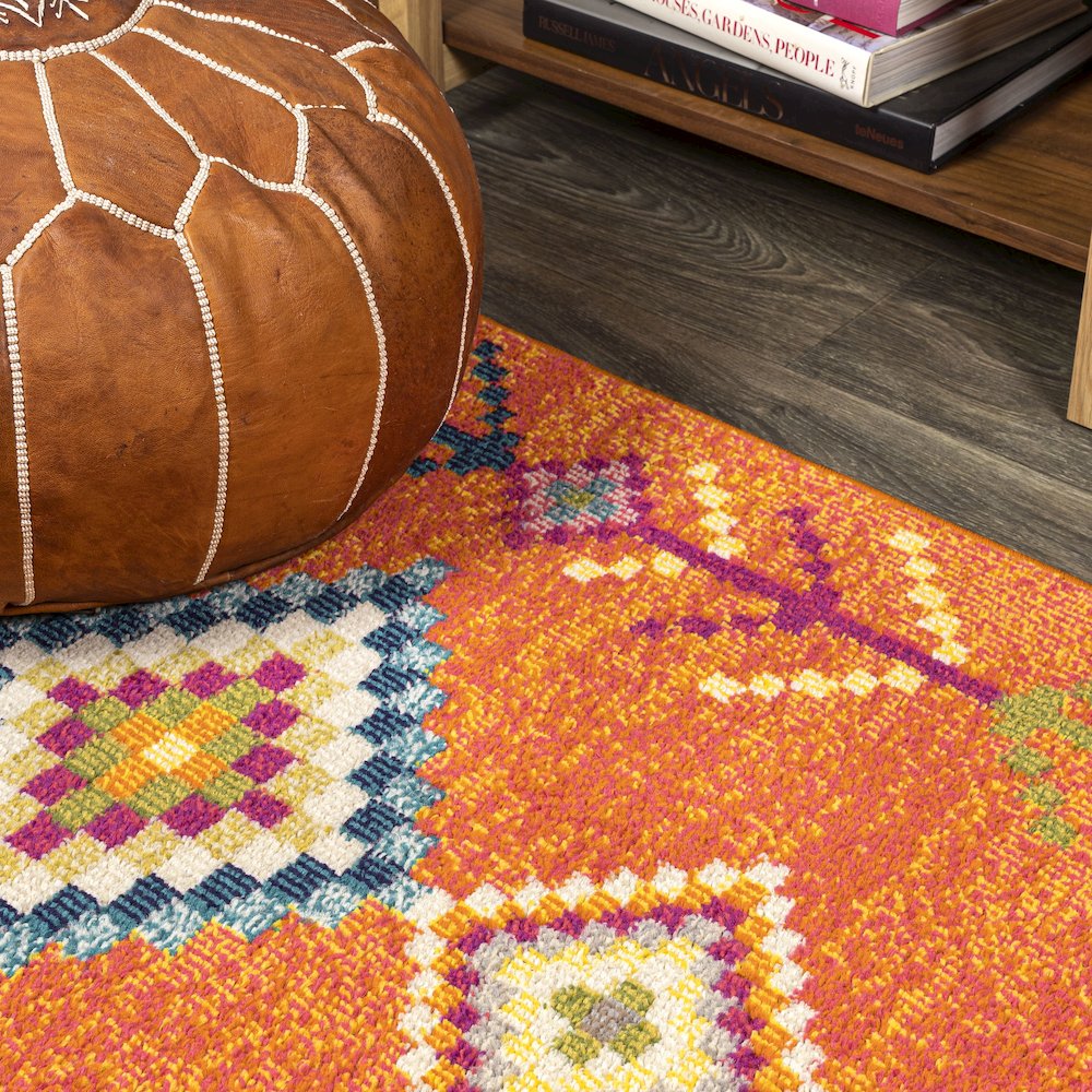 Tribal Love Geometric Area Rug. Picture 5