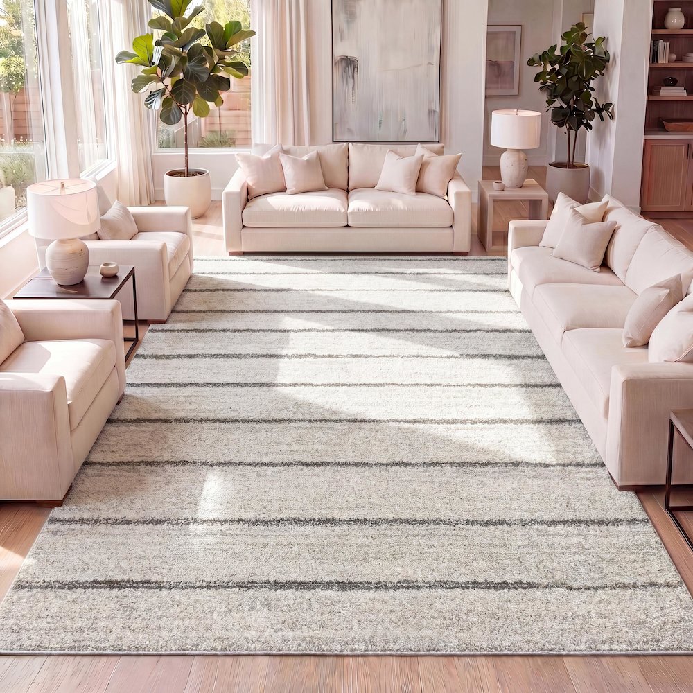 Williamsburg Minimalist Stripe Area Rug. Picture 12