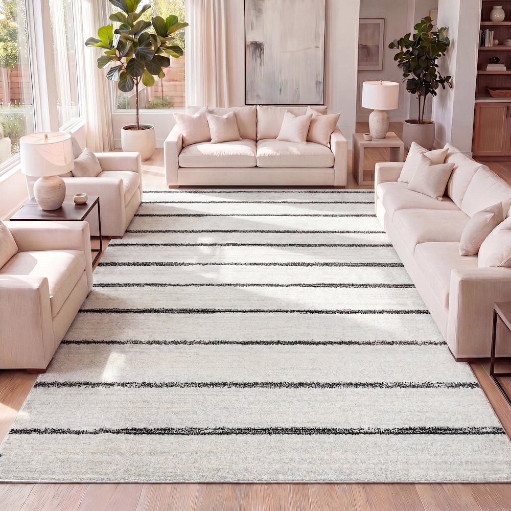 Williamsburg Minimalist Stripe Area Rug. Picture 9