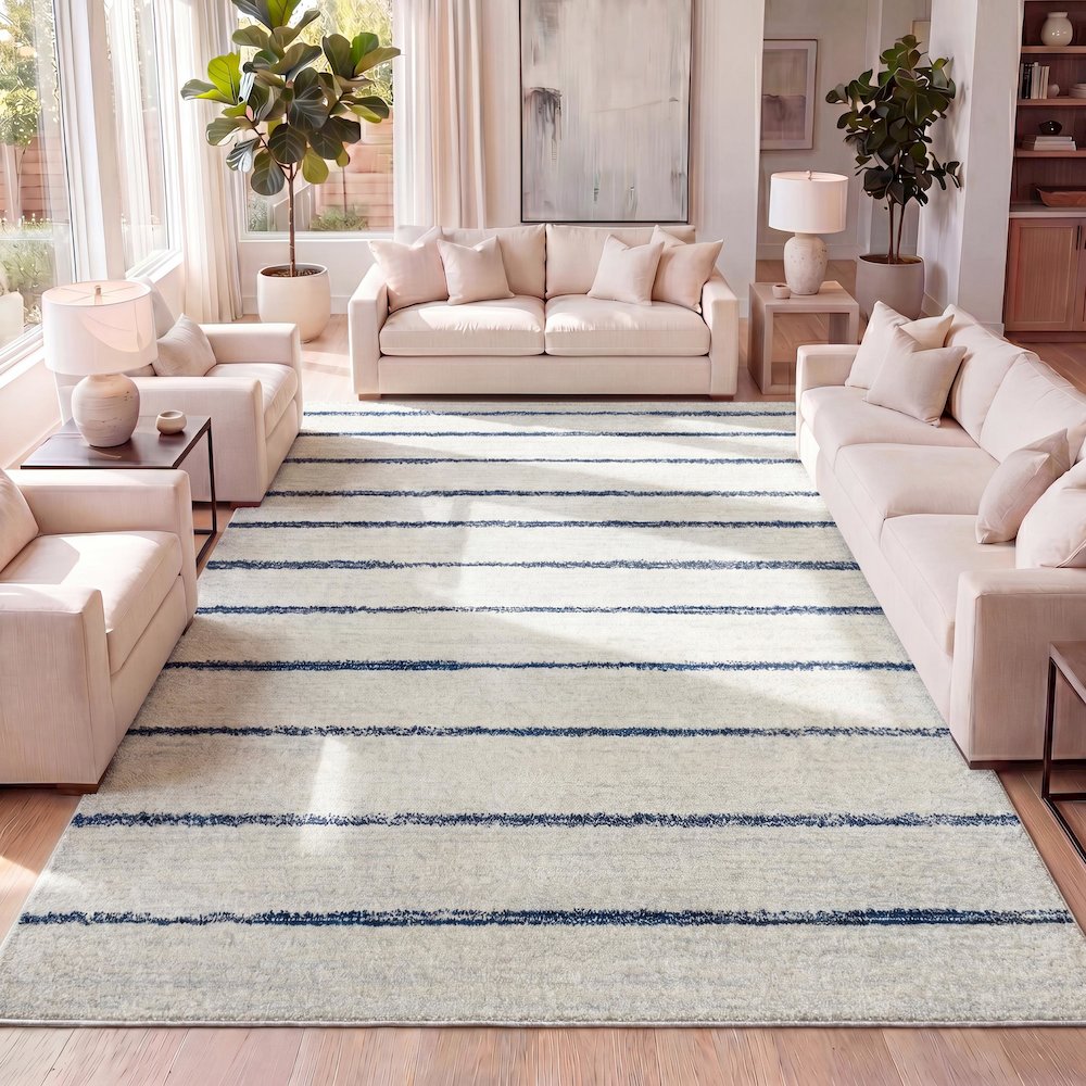Williamsburg Minimalist Stripe Area Rug. Picture 9