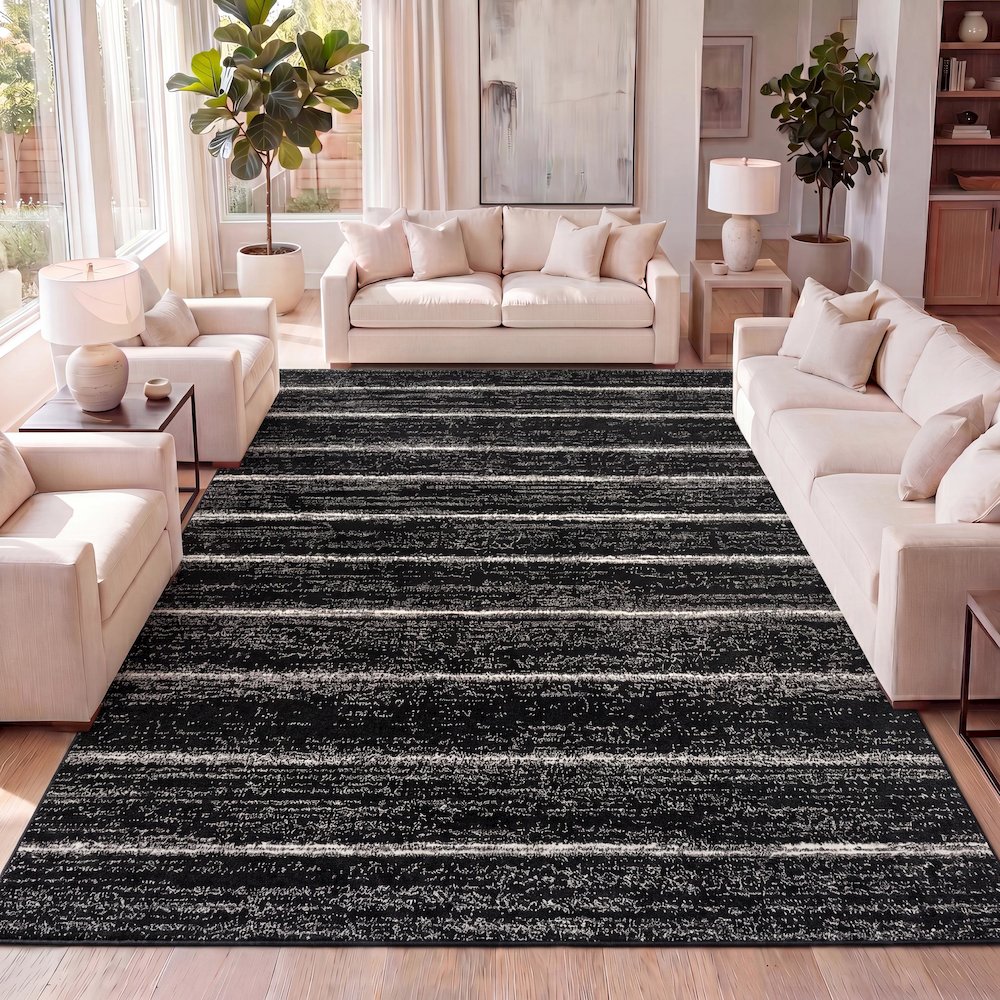 Williamsburg Minimalist Stripe Area Rug. Picture 9