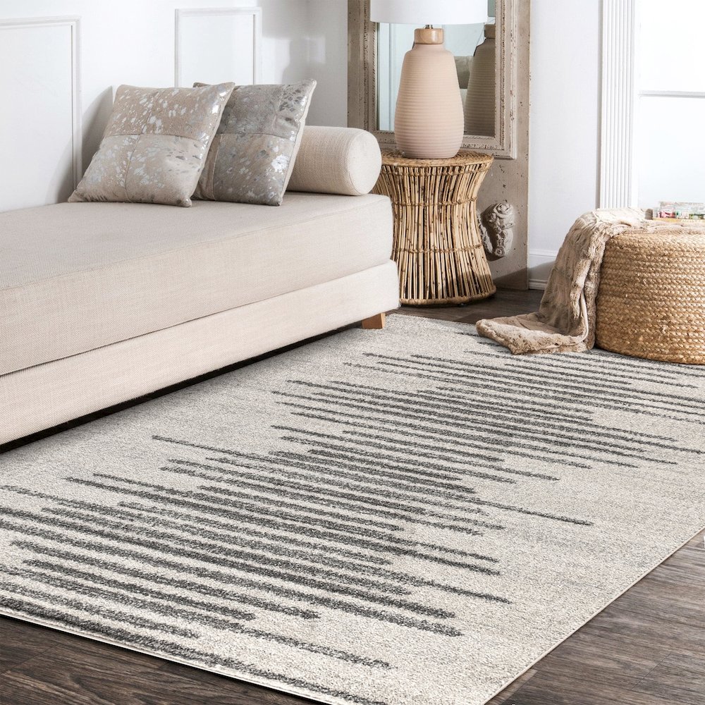 Aya Berber Stripe Geometric Area Rug. Picture 10