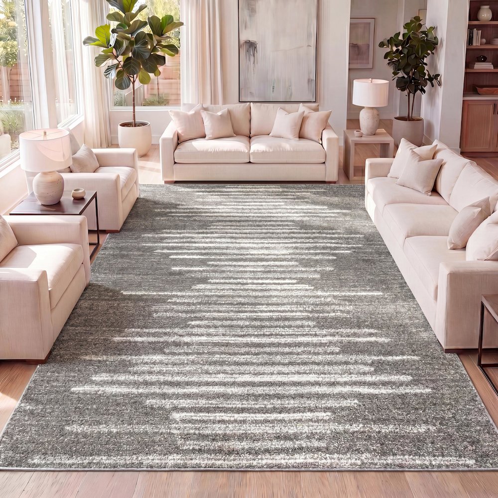 Aya Berber Stripe Geometric Area Rug. Picture 12