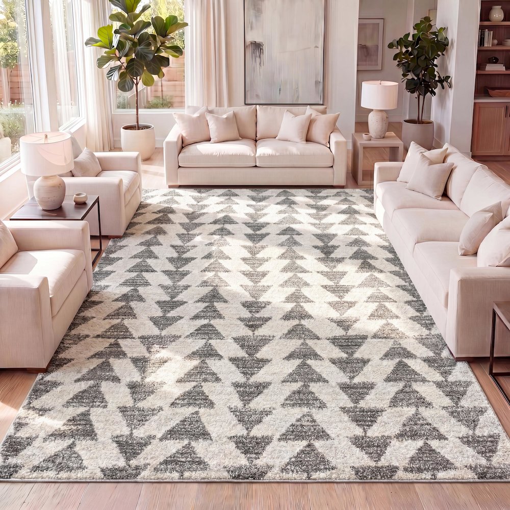Aisha Moroccan Triangle Geometric Area Rug. Picture 12