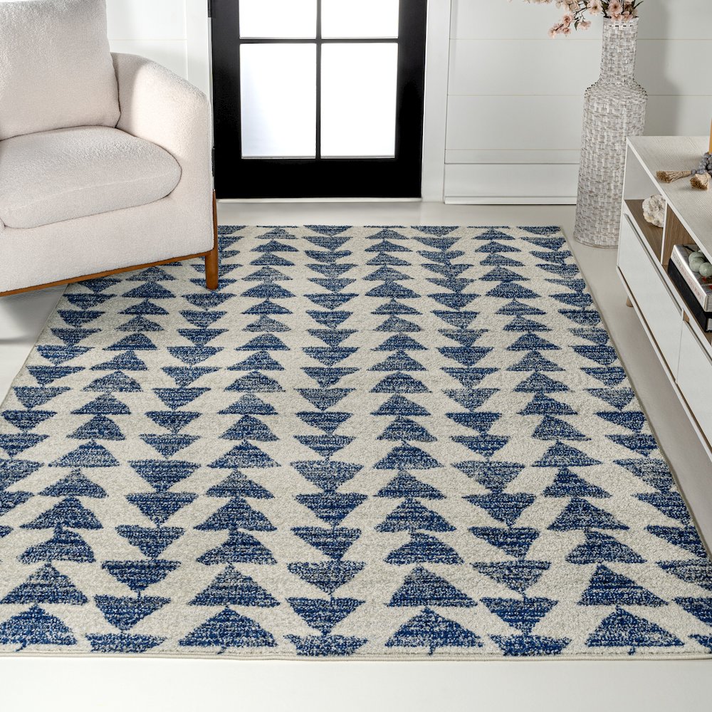 Aisha Moroccan Triangle Geometric Area Rug. Picture 2