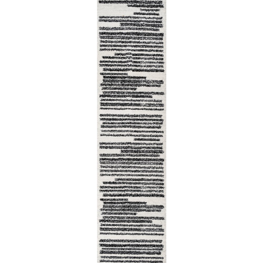 Khalil Modern Berber Stripe Area Rug. Picture 1