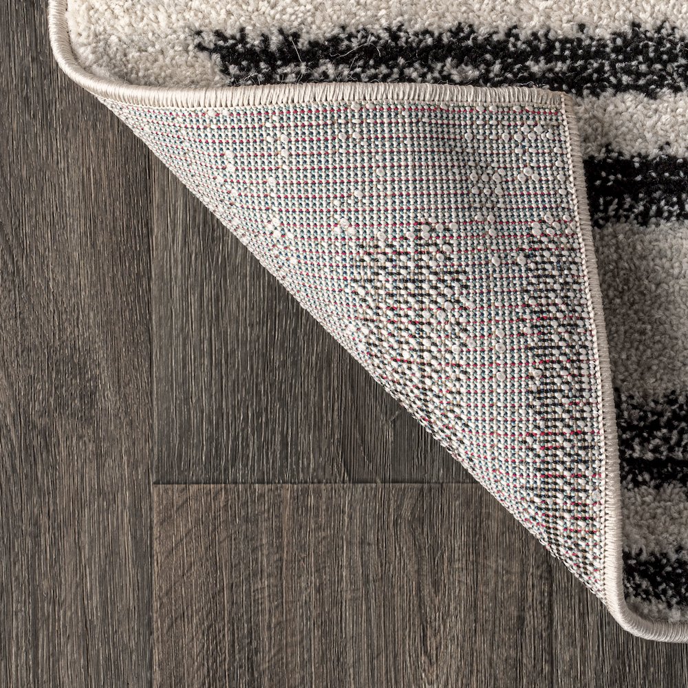 Khalil Modern Berber Stripe Area Rug. Picture 3