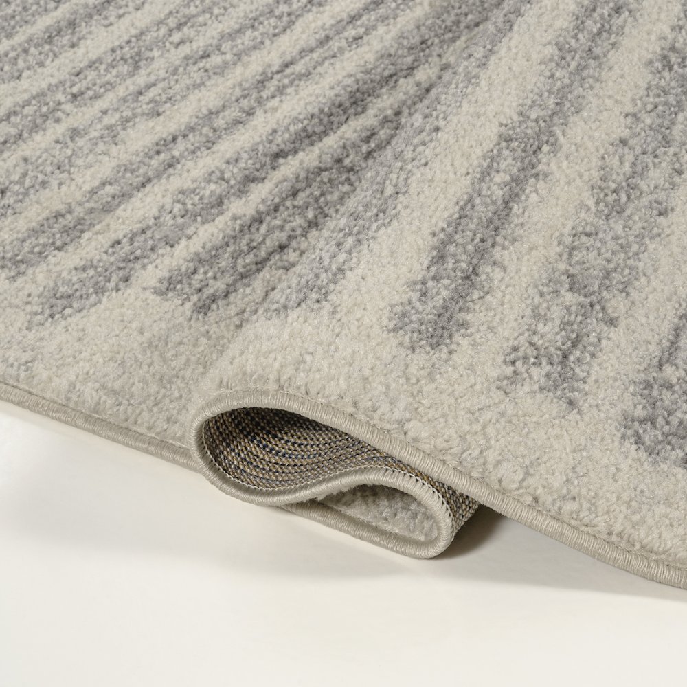 Khalil Modern Berber Stripe Runner Rug. Picture 3