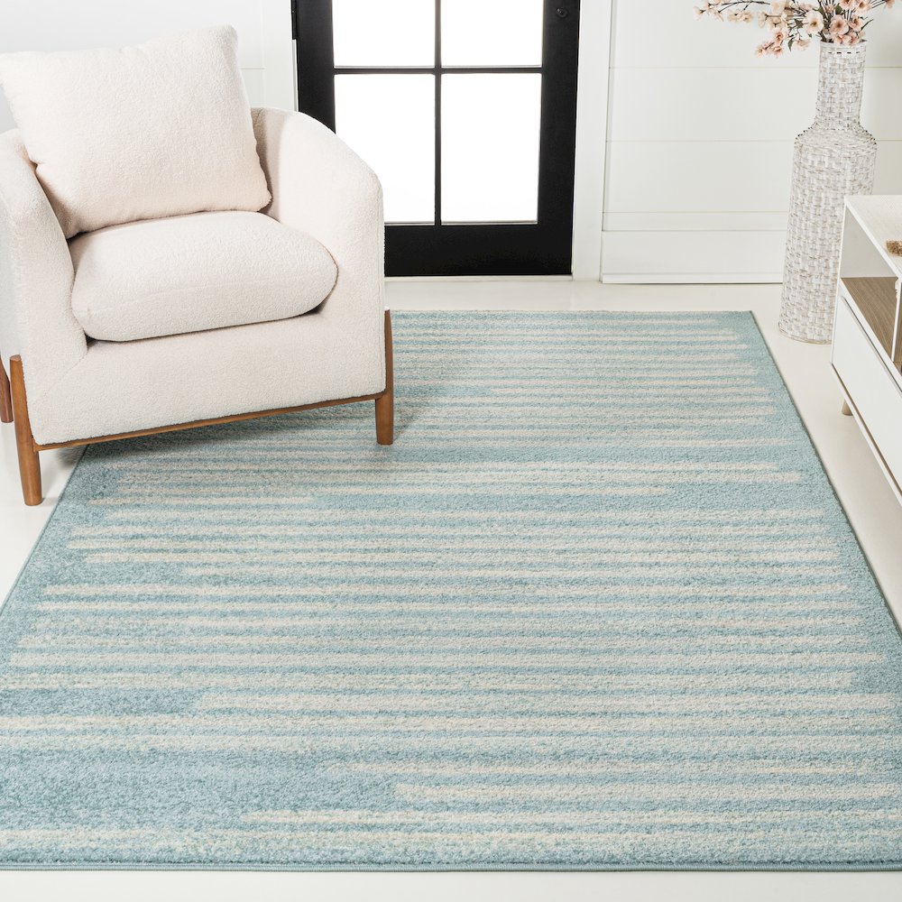 Khalil Modern Berber Stripe Area Rug. Picture 2