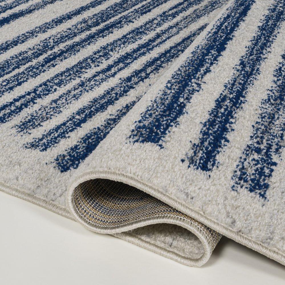 Khalil Modern Berber Stripe Runner Rug. Picture 3