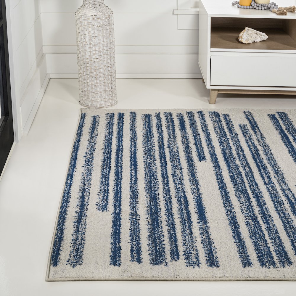Khalil Modern Berber Stripe Area Rug. Picture 1