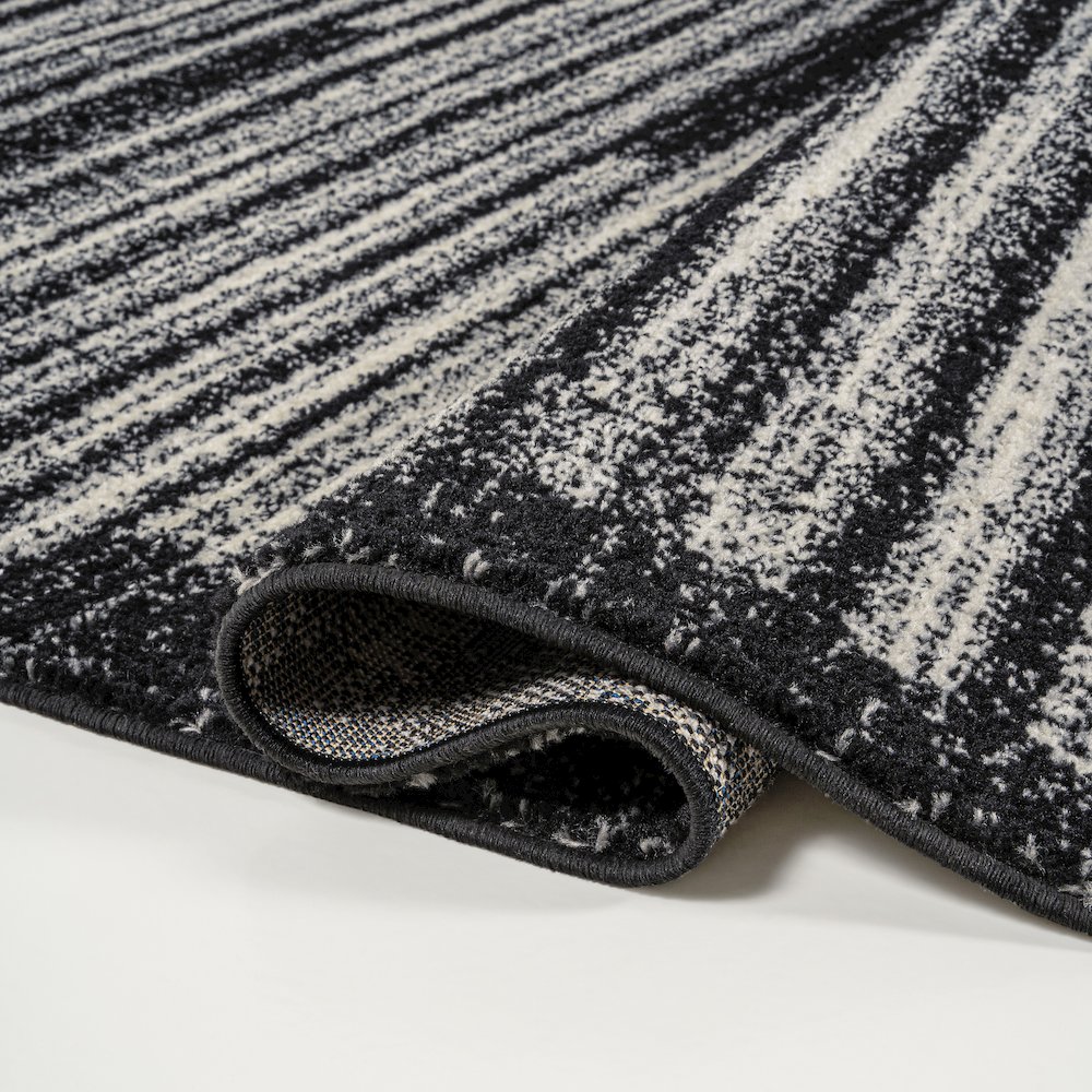 Khalil Modern Berber Stripe Runner Rug. Picture 3