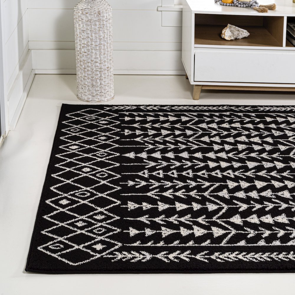 Ziri Moroccan Geometric Area Rug. Picture 1