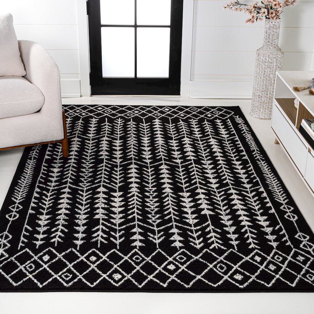 Ziri Moroccan Geometric Area Rug. Picture 2