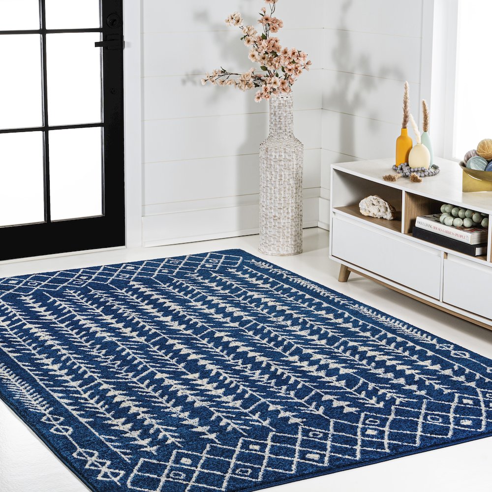 Ziri Moroccan Geometric Area Rug. Picture 3