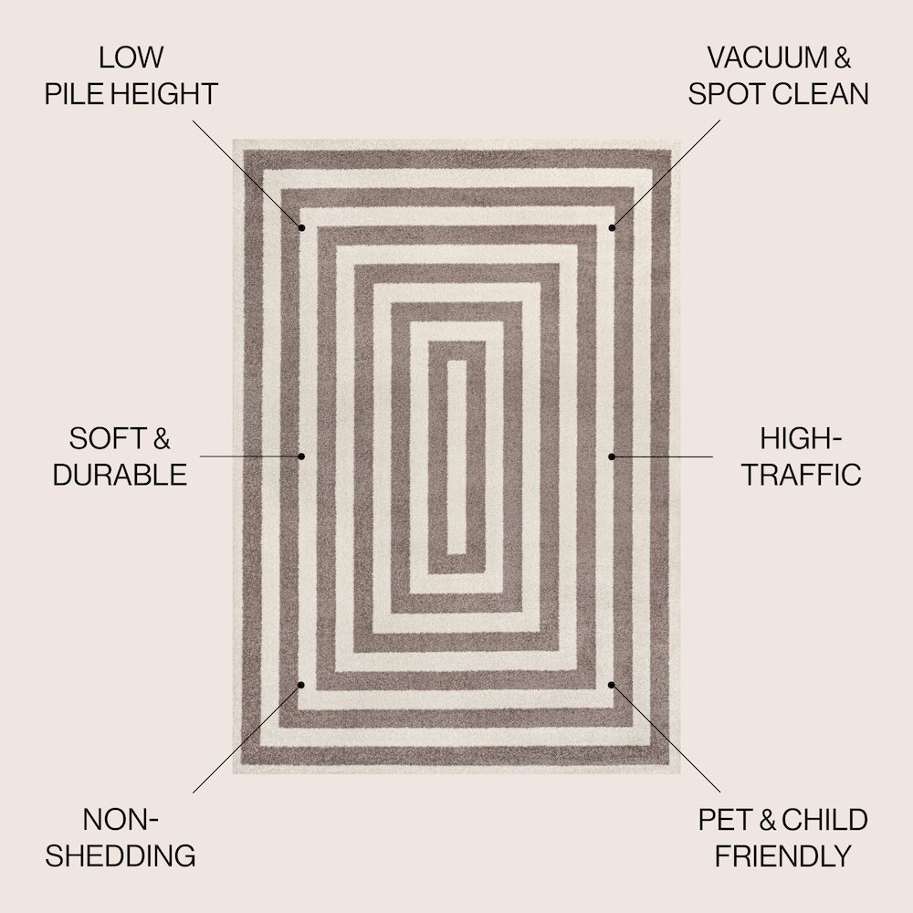 Bandol Modern Classic Mitre Stripe Area Rug. Picture 2